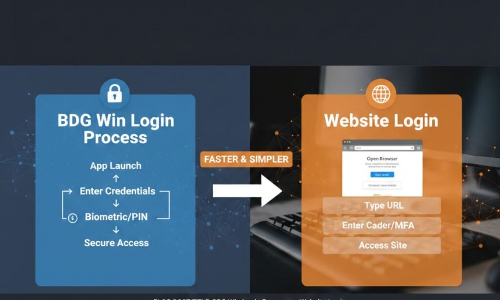 BDG Win Login Process vs Website Login